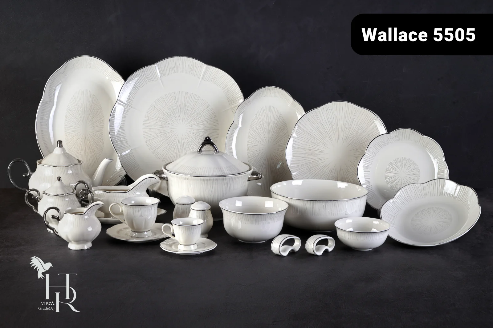نمای 1 — والاس 141پارچه18نفره کد5505A پلاتینیوم