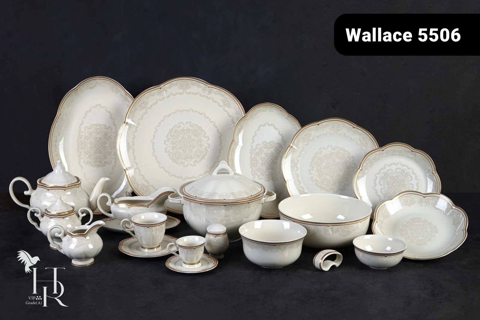 نمای 5 — والاس 141پارچه18نفره کد5506A  پلاتین 